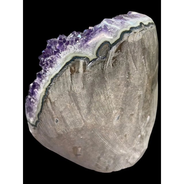 Amethyst Geode with Polished Edge, Uruguay For Sale - Image 3 of 8