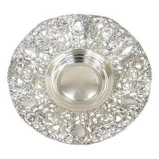 Vintage William Adams Wa Spain Silver Plated Figural Repousse Large Fruit Bowl For Sale