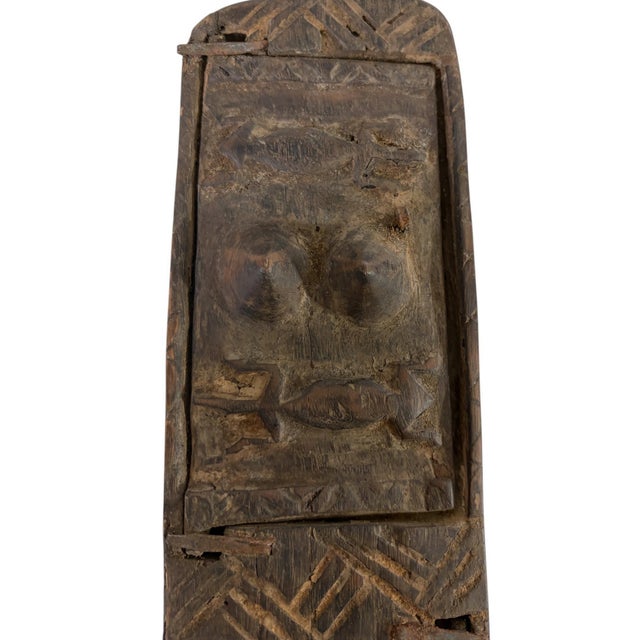 Wood Vintage Unique Dogon Hand Carved Wooden Box Mali 17.5" H For Sale - Image 7 of 10