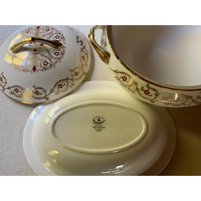 Gold Stunning Royal Chelsea "Cardinal" Serving Bowls - Pristine 1960s English Bone China With Lavish 24k Gold For Sale - Image 8 of 18