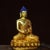Traditional Late 19th Century Gilt Bronze Shakyamuni Buddha Statue With Stone Inlays, 2.97kg For Sale - Image 3 of 9