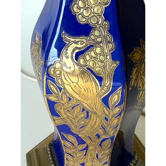 Porcelain and Brass Table Lamp from Rosenthal, Germany, 1920s For Sale - Image 3 of 18