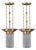 Art Deco Chandeliers with Glass Sticks, Vienna, 1920s, Set of 2 For Sale