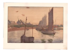 Raoul André Ulmann, Tristesse sur la Mer, 1898, Original Lithograph