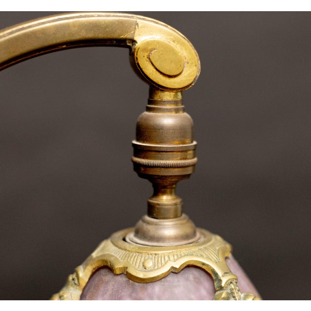 1920s Gilt Bronze and Art Glass Table Lamp by C. Ranc, France, 1925-1930 For Sale - Image 5 of 7