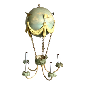 Antique 1930's French Hot-Air Balloon Chandelier