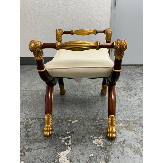 Maitland - Smith Maitland-Smith Neoclassical Curule Bench For Sale - Image 4 of 12