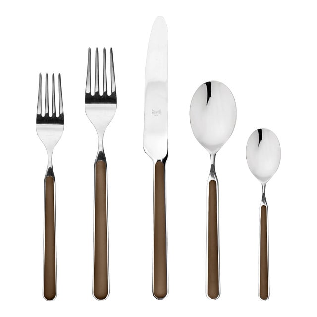 Mepra Fantasia 5-Piece Flatware Set, Tobacco For Sale