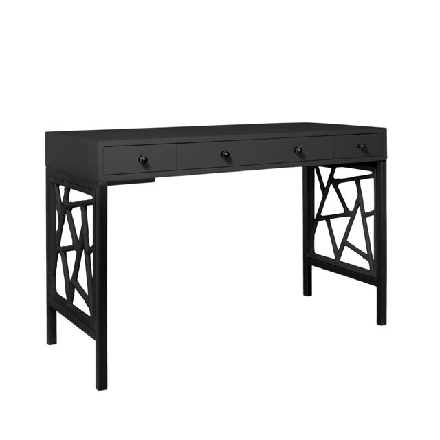 Tiffany Writing Desk - Black For Sale - Image 9 of 9
