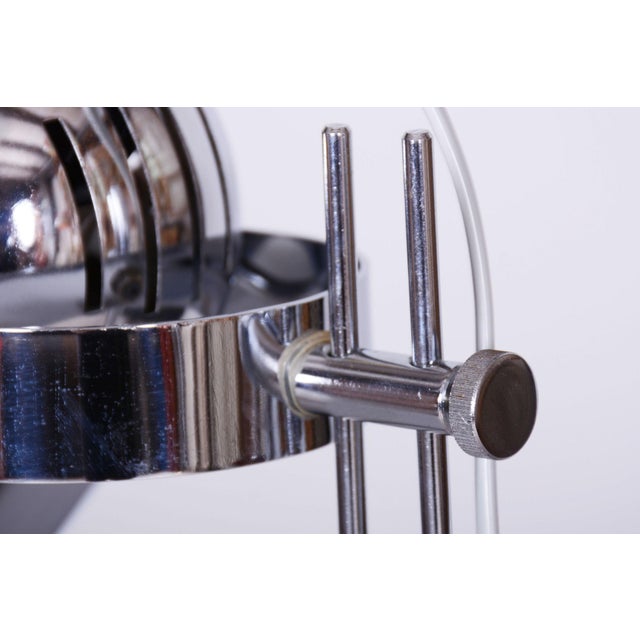 Mid-Century Modern Table Lamp in Chrome by J. Indra for Combi Lux, Czech, 1970s For Sale - Image 4 of 10
