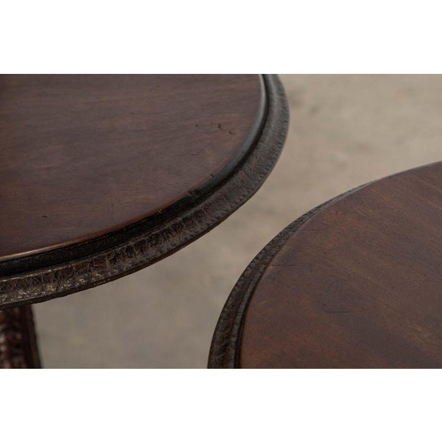 English Mahogany and Painted Cast Iron Tavern Tables, 1860, Set of 2 For Sale - Image 6 of 18