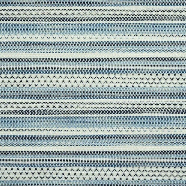 Sample - Schumacher Fremont Indoor & Outdoor Fabric in Blue For Sale