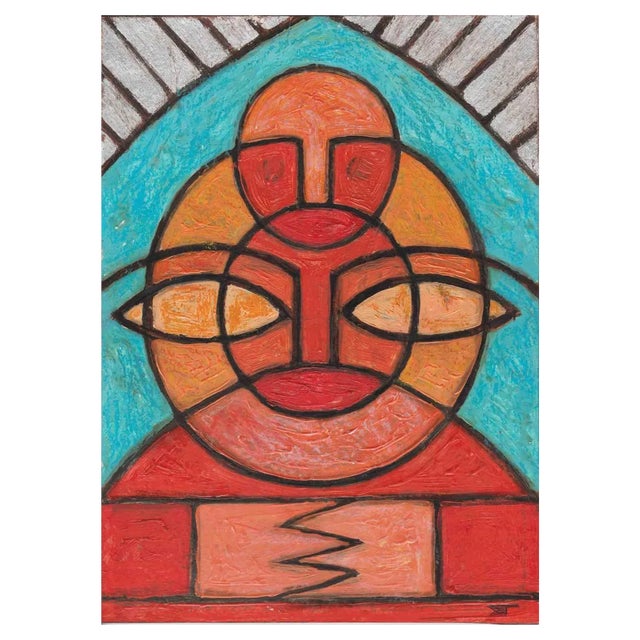 Salvatore Travascio, Untitled, Oil & Pastel on Wood, 2010 For Sale