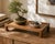 Elevate your favorite décor with this beautiful vintage Mid Century Modern wooden riser tray. Crafted from richly grained...