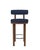 Metal Collector Modern Moca Bar Chair in Safire 11 Fabric and Smoked Oak by Studio Rig For Sale - Image 7 of 7