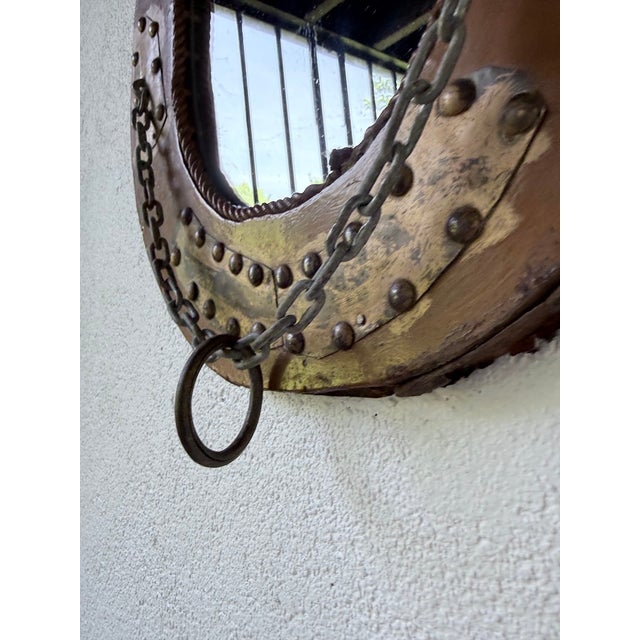 Brutalist Handcrafted Horse Mirror, 1950s For Sale - Image 12 of 18