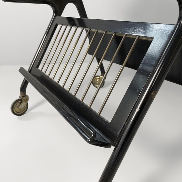 Mid-Century Modern Italian Serving Bar Cart by Cesare Lacca, 1950s For Sale - Image 18 of 18