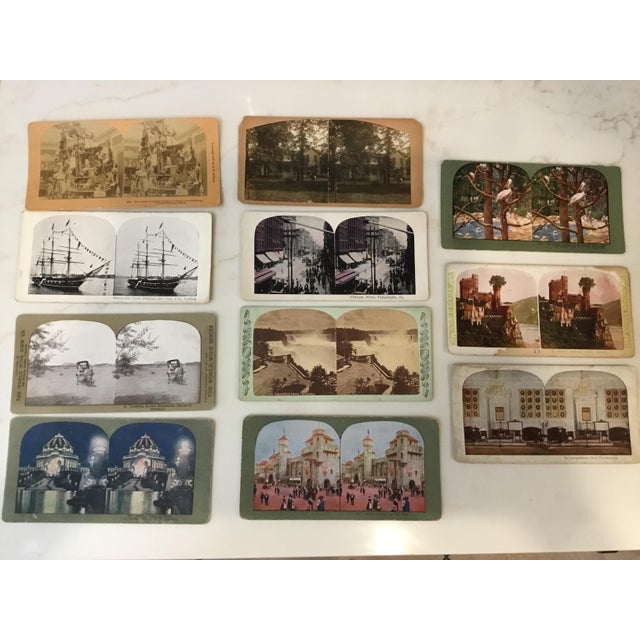 1900 - 1909 Stereoscope Viewer Finder With 22 Photo Cards For Sale - Image 5 of 5