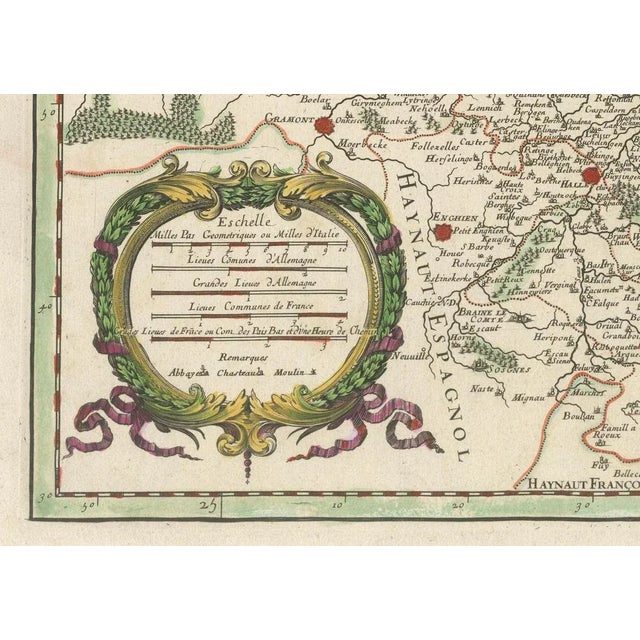 Spanish Brabant Map with Brussels and Louvain and Antwerp Quarters, 1684 For Sale - Image 6 of 10