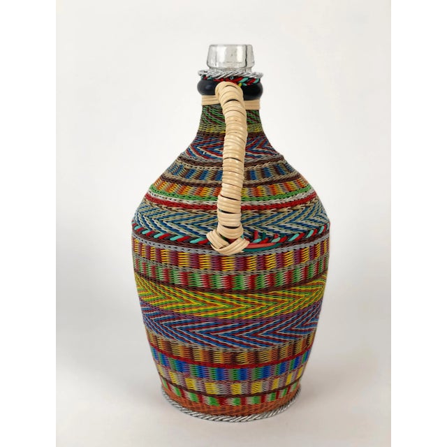 Hungarian Woven Wire Bottle, 1960 For Sale - Image 3 of 10