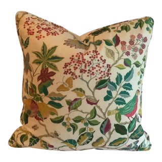 Birds and Berries Pillow Cover For Sale
