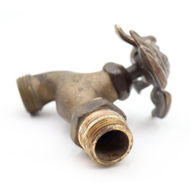 Traditional Vintage Style Frog Brass Garden Water Spigot For Sale - Image 3 of 4