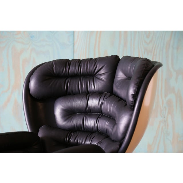 Mid-Century Modern Elda Swivel Lounge Chair by Joe Colombo for Comfort Italy, Circa 1963 For Sale - Image 3 of 12