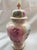 Light Pink Vintage German Kalk-Style Gilt Porcelain Covered Urns — Pair For Sale - Image 8 of 9