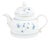 Porcelain Noblesse Teapot with Stylised Floral Motif from Royal Copenhagen, 1980s For Sale