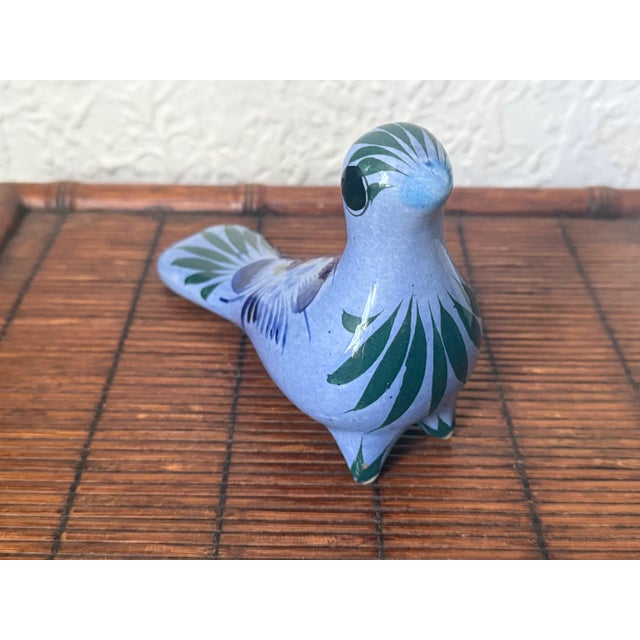 Vintage Blue Mexican Tonalá Dove Bird For Sale - Image 4 of 10
