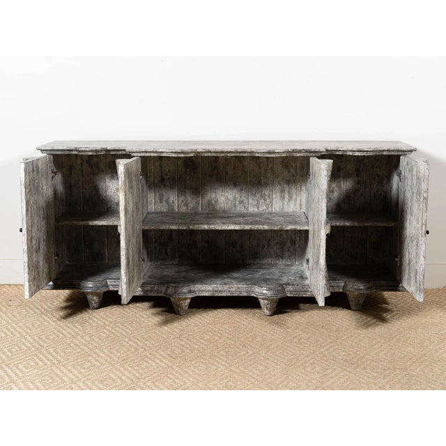 2010s Modern Douglas Fir Salvia Console For Sale - Image 5 of 8