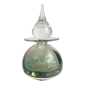Vintage Art Glass Perfume Cologne Bottle Hand Blown Hotglass Hot Glass Studio Signed