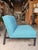 Contemporary Adriana Hoyos Teal Lounge Chair For Sale - Image 3 of 5