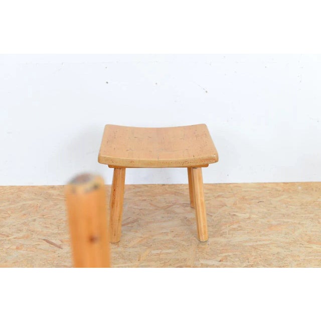 Vintage Solid Wood Stool For Sale - Image 15 of 15