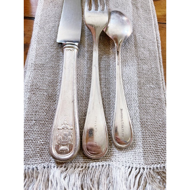 Reed & Barton 1920s Service for 6 Silver Plated Flatware From the Statler Hotel For Sale - Image 4 of 10