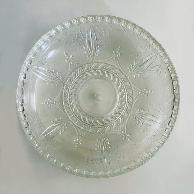 A beautiful early 20th century pressed glass light shade in excellent condition.