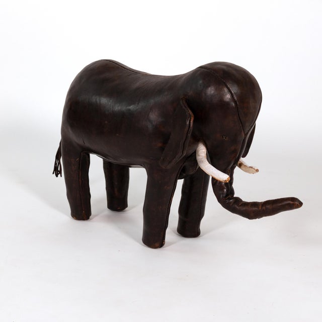 1960s Leather Elephant Footstool by Dimitri Omersa for Abercrombie & Fitch For Sale - Image 9 of 10