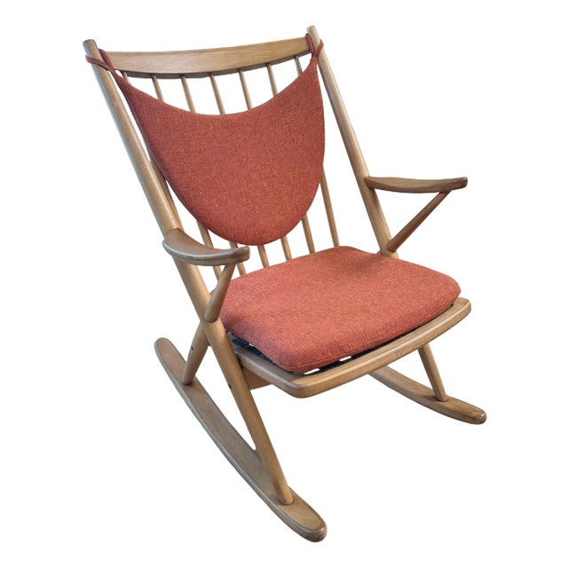 1960s Danish Modern Teak Model 182 Rocking Chair Attributed to Frank Reenskaug for Bramin For Sale
