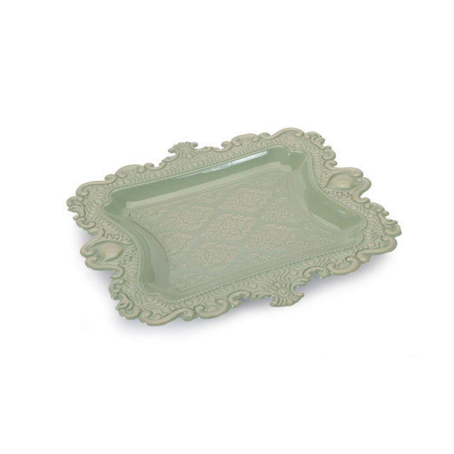 2020s Ornate Embossed Decorative Tray (Set of 3) For Sale - Image 5 of 6