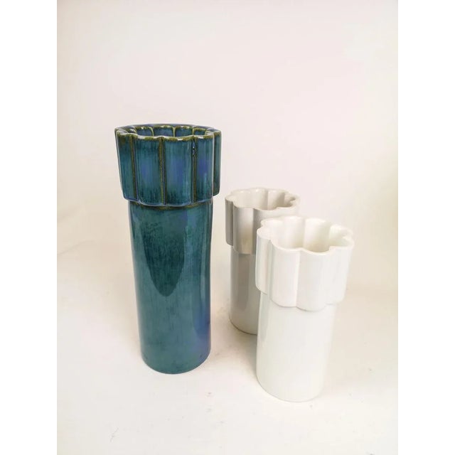 Gustavsberg Scandinavian Modern Convex Vases by Karin Björquist for Gustavsberg, Sweden, Set of 3 For Sale - Image 4 of 12