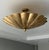 Not Yet Made - Made To Order Art Deco Brass Flush Mount Ceiling Light | Scalloped Flower Fixture, Brushed Brass For Sale - Image 5 of 6
