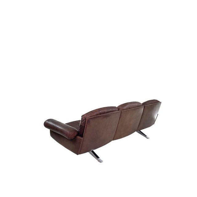 Vintage DS-31 3-Seater Sofa in Brown Leather from de Sede, 1960s For Sale - Image 4 of 12