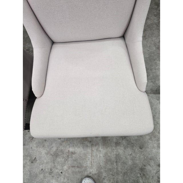 Textile Contemporary High Back Dining Chairs - Pair For Sale - Image 7 of 9
