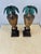 1970s Pair of Vintage Brass Urn Style Candle Holders Palm Tree Style For Sale - Image 5 of 8