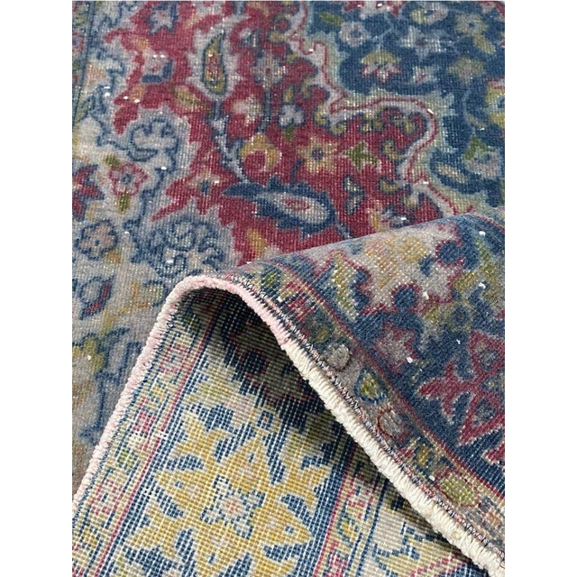 Traditional 1980s Vintage Old Persian Tabriz Area Rug 3x6 For Sale - Image 3 of 10