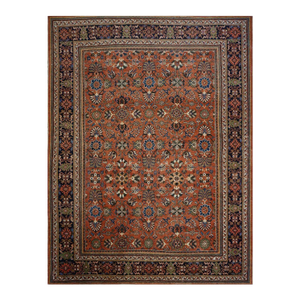 Antique Persian Sultanabad Wool 11x14 Rust, Blue & Ivory Handmade Area Rug #1142822