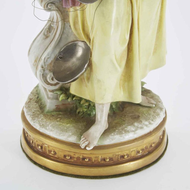 Rural Figures in Polychrome Porcelain by Giuseppe Cappè, 1960s, Set of 2 For Sale - Image 9 of 13