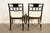 Baker Furniture Historic Charleston Regency Ebonized and Gold Gilt Side Chairs or Dining Chairs, Pair For Sale - Image 13 of 16