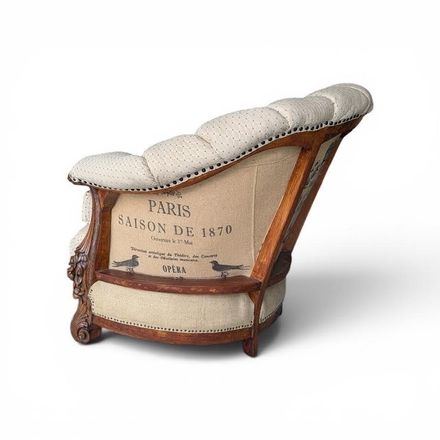 Mid-Century 1900 Deconstucted Style Barrel Lounge Chair For Sale - Image 4 of 4