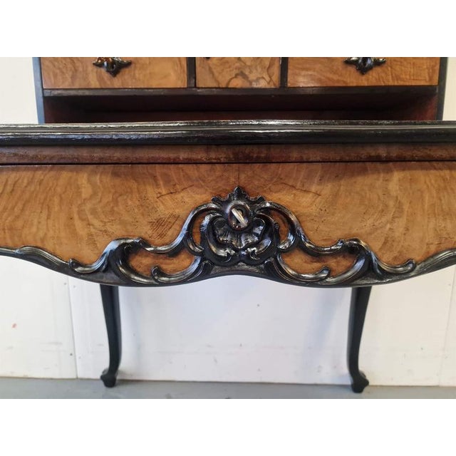 Brown Antique Desk in Walnut, 1870s For Sale - Image 8 of 10